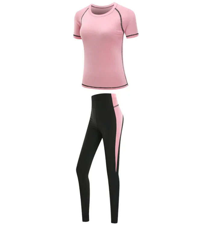 Women's Quick Dry Sets: 4Pc Workout Training Activewear Sets / Rungear