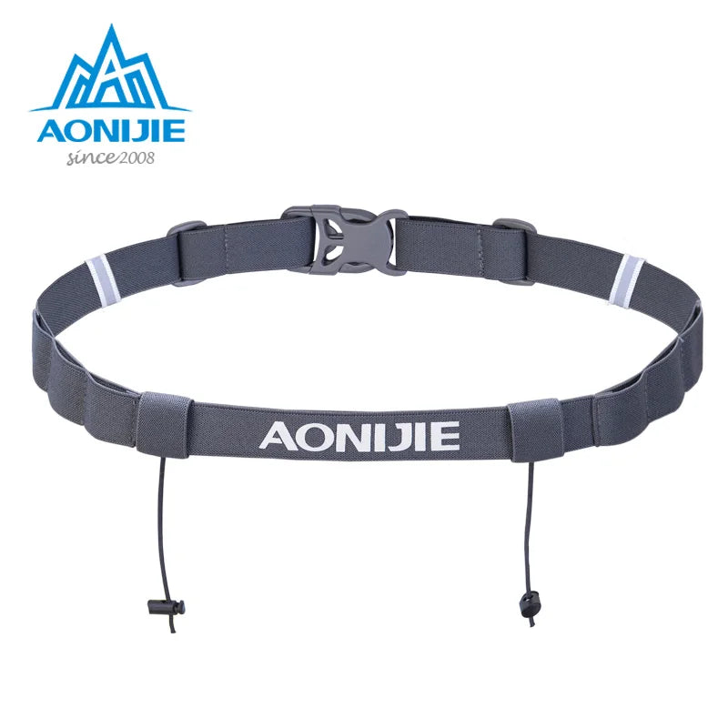 Running Race Accessories: AONIJIE Race Number Belt With Gel Holder For Triathlon Marathon Outdoor Sports / Rungear