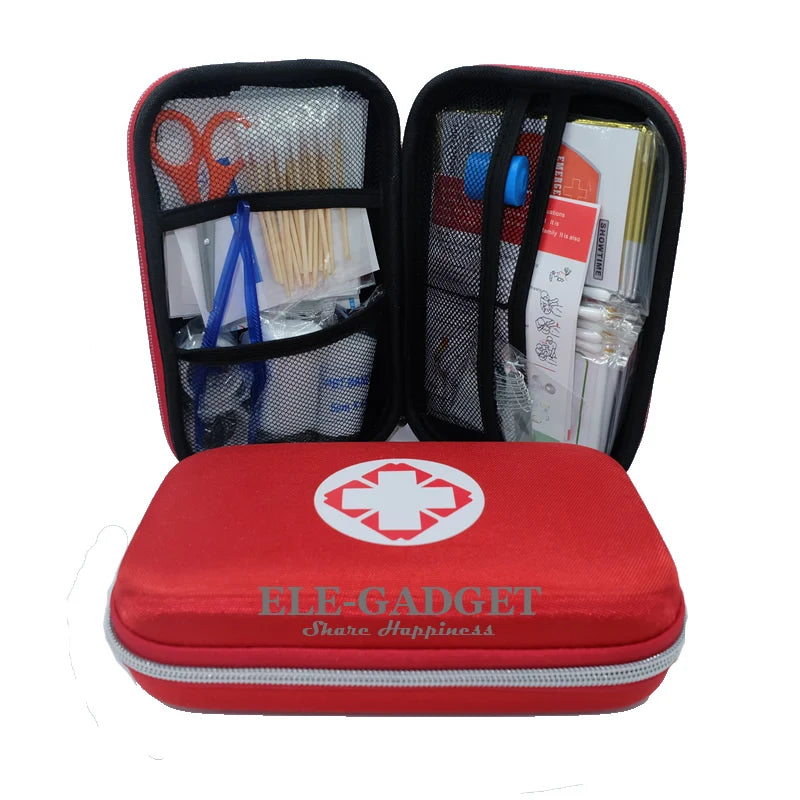 17 Items/93pcs Portable Travel First Aid Medical Emergency Kits For Home Outdoor Sports with Emergency Blanket