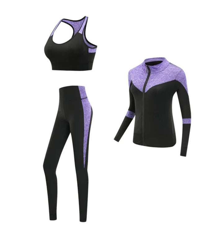 Women's Quick Dry Sets: 4Pc Workout Training Activewear Sets / Rungear