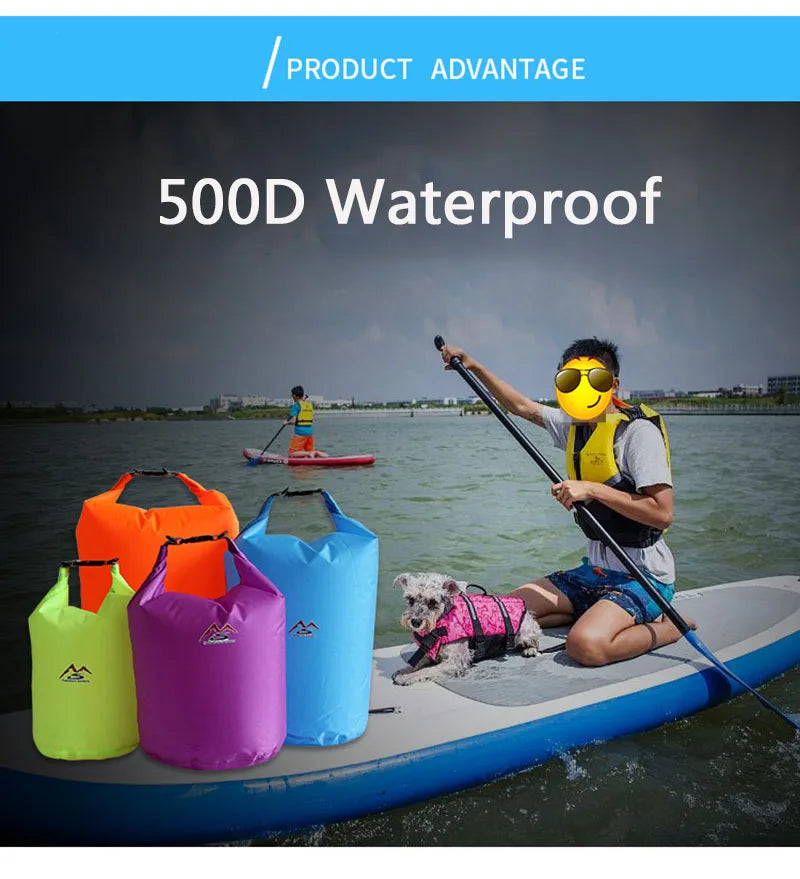 Waterproof PVC Roll-Top Dry Bag | Roll-Top Buckle Closure, Shoulder Strap Loop | Available in 5L–70L | RUNGEAR