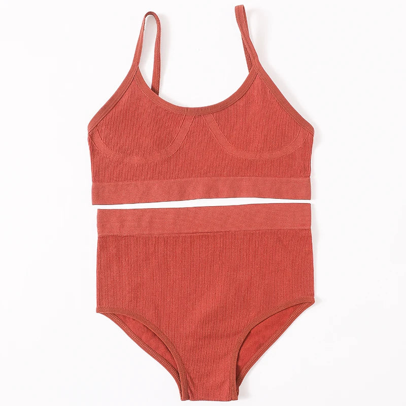 Women's Underwear Sets: U-Back, Push Up Bralette and Breathable Briefs / Rungear