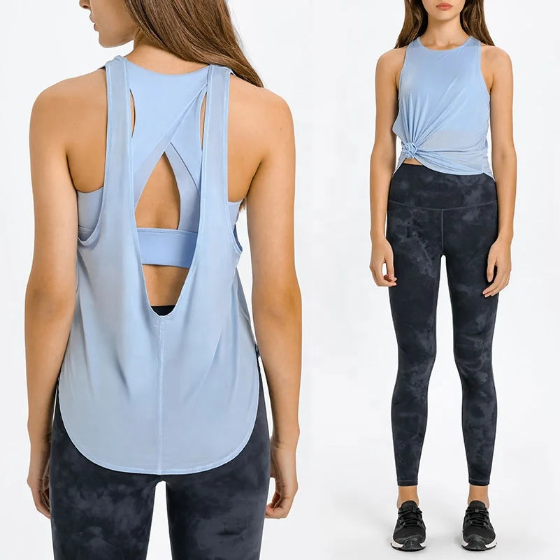 Women's Running Clothing: Sleeveless, Built-In-Bra, Workout Tank Top / Rungear