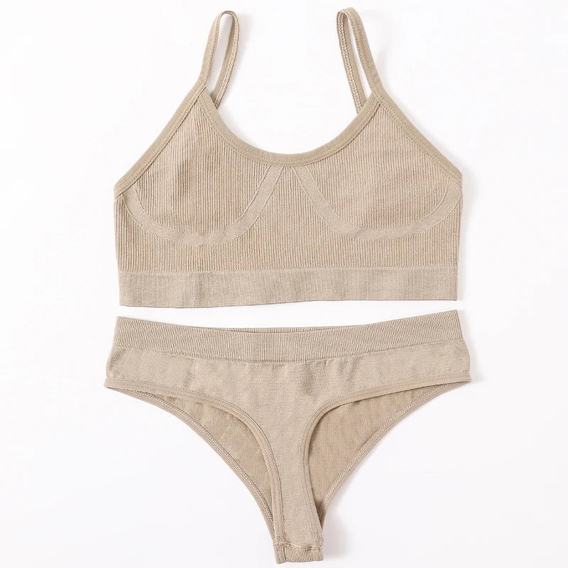 Women's Underwear Sets: U-Back, Push Up Bralette and Breathable Briefs / Rungear