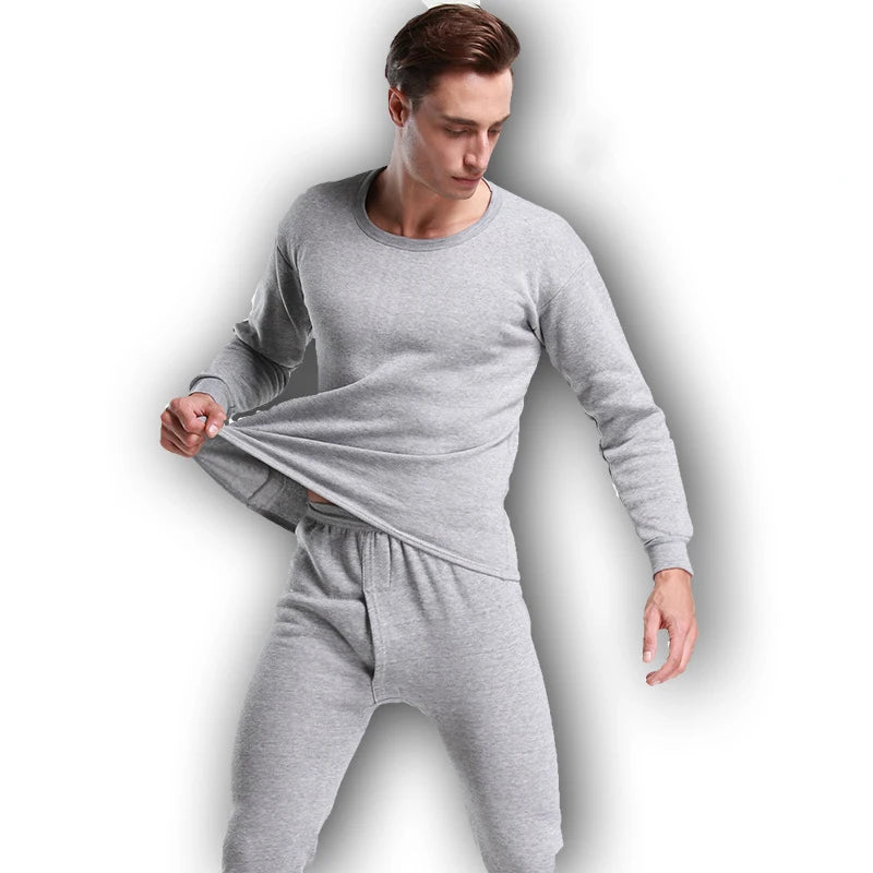 Men's Thermal Apparel: Winter Fleece ,Thick Thermal Long John Underwear Sets / Rungear