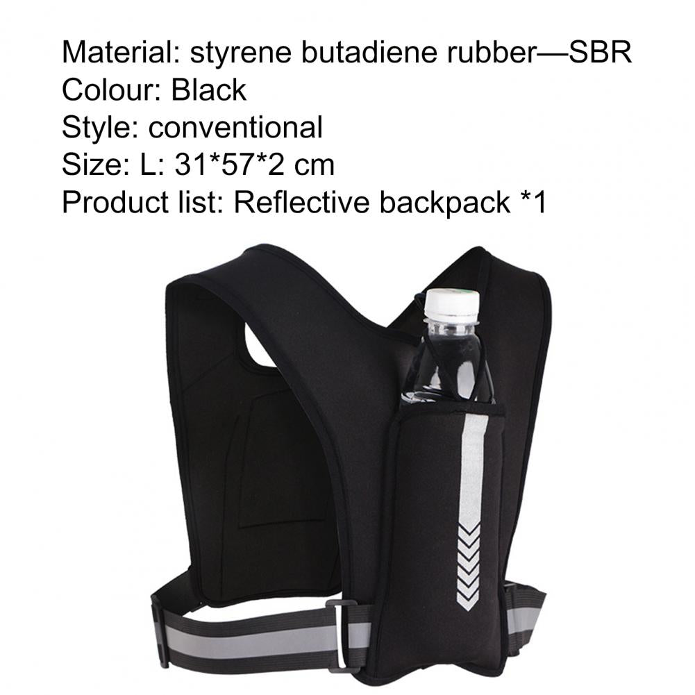 Running Vest with Phone & Hydration Pocket – Lightweight, Water-Resistant, Elastic Chest Harness | Trail Running & Outdoor | Black