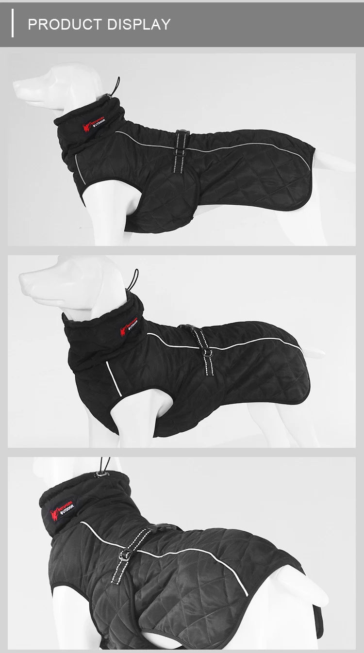 Dog Waterproof Reflective Winter Jacket | Warm Polyester Coat for Medium & Large Dogs | RUNGEAR