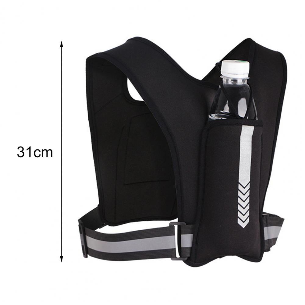 Running Vest with Phone & Hydration Pocket – Lightweight, Water-Resistant, Elastic Chest Harness | Trail Running & Outdoor | Black