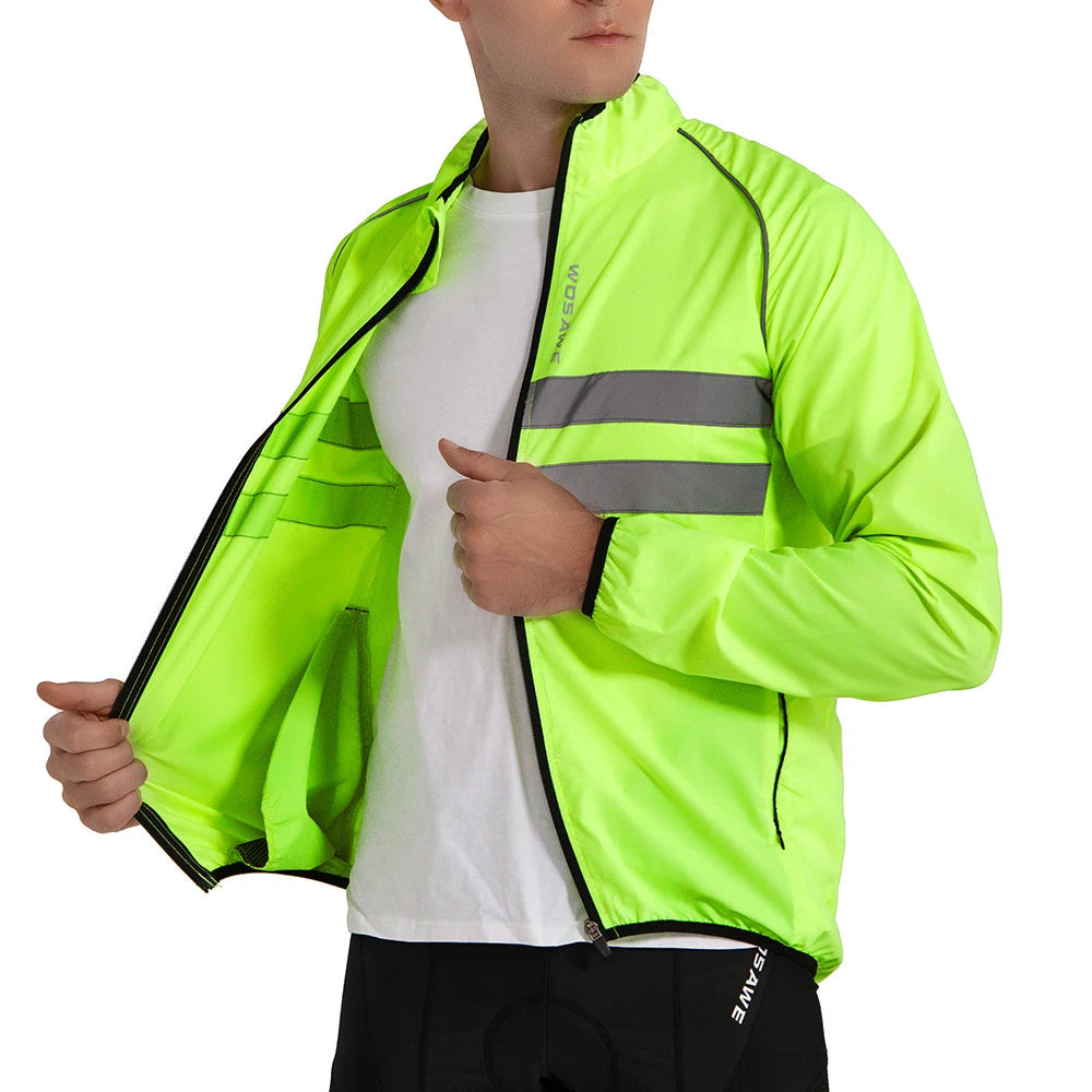 Men's Running Apparel: WOSAWE Ultralight Reflective Windproof Water Resistant Windbreaker / Rungear