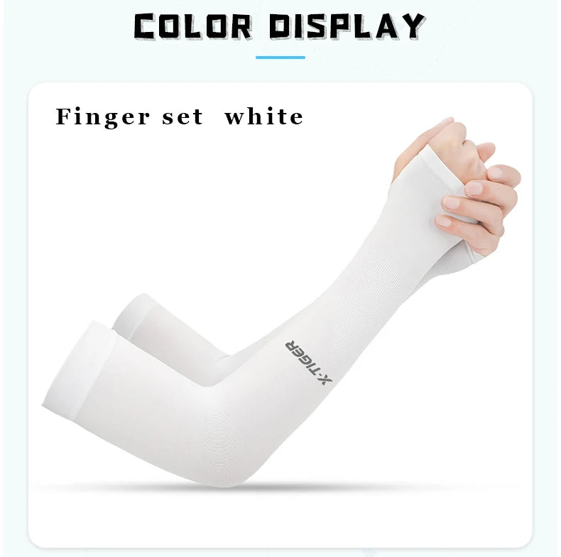 Winter Gear Accessories: X-TIGER Unisex Outdoor UV Sun Protection, Ice Fabric Arm Warmers Sleeves Running, Outdoor Sport / Rungear