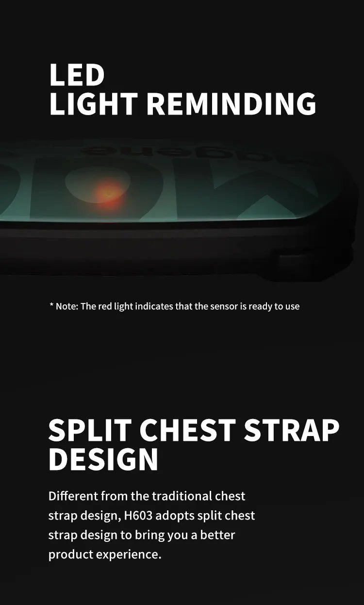 Running Heart Rate Accessories: Magene Split Chest Strap, Heart Rate Monitor, HRM Fitness Tracker, Bluetooth ANT Sensor, Compatible Zwift / Rungear