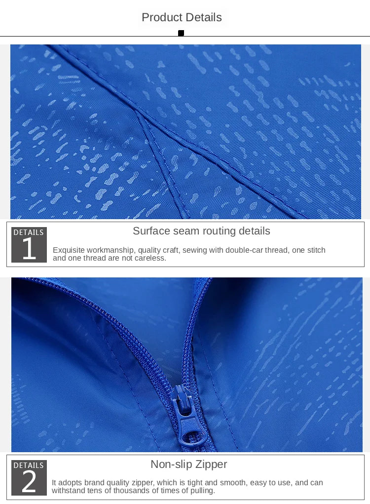 Unisex Waterproof Jacket: Waterproof, Quick Dry, UV Sun-Protective Windbreaker Jacket for Outdoor Sports / Rungear