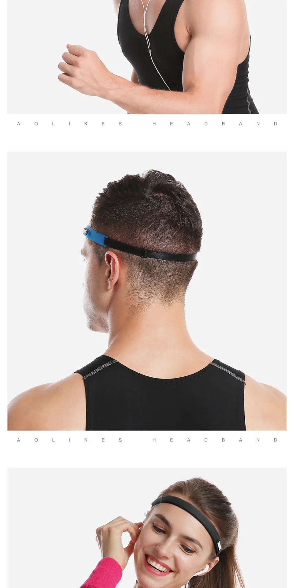 Anti-Slip Sports Headband – Absorbent Elastic Sweatband for Running, Yoga & Fitness | RUNGEAR