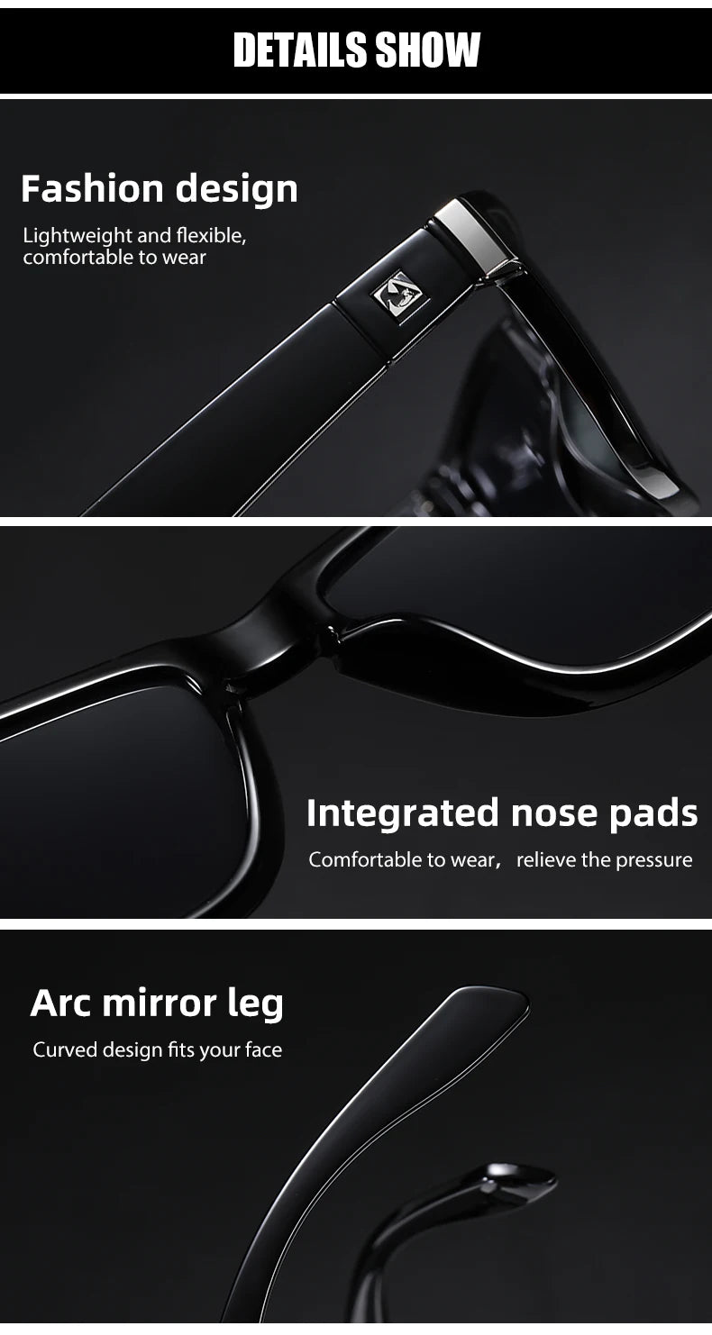 UV400 Mirrored Sport Sunglasses – Unisex Square Frame for Fishing, Hiking & Outdoor Sports