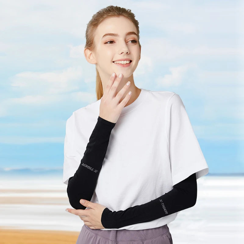 Winter Gear Accessories: X-TIGER Unisex Outdoor UV Sun Protection, Ice Fabric Arm Warmers Sleeves Running, Outdoor Sport / Rungear