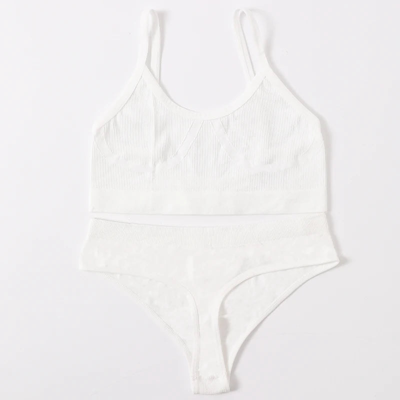 Women's Underwear Sets: U-Back, Push Up Bralette and Breathable Briefs / Rungear