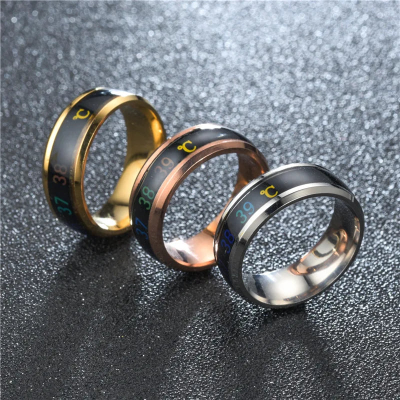 Tech Gear Accessories: Stainless Steel, Smart Sensor, Real-Time Body Temperature Rings / Rungear