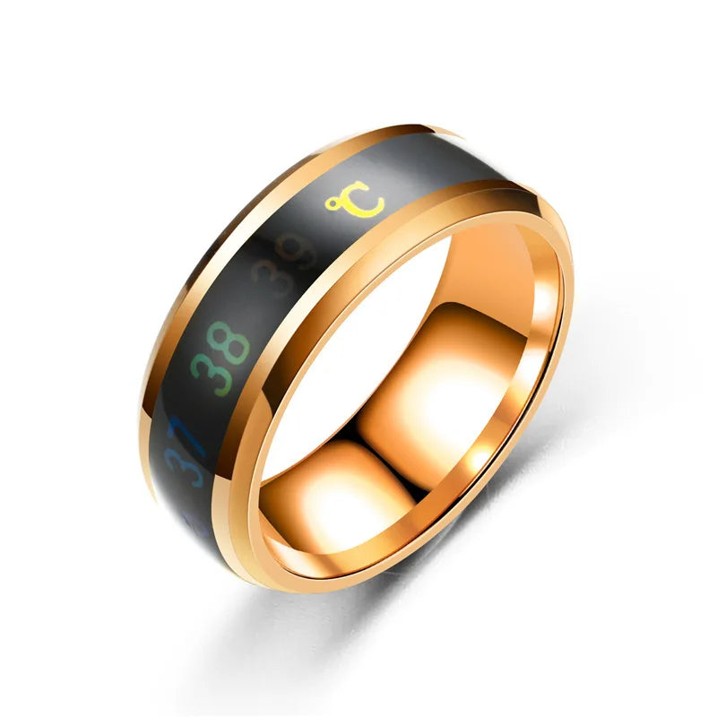 Tech Gear Accessories: Stainless Steel, Smart Sensor, Real-Time Body Temperature Rings / Rungear