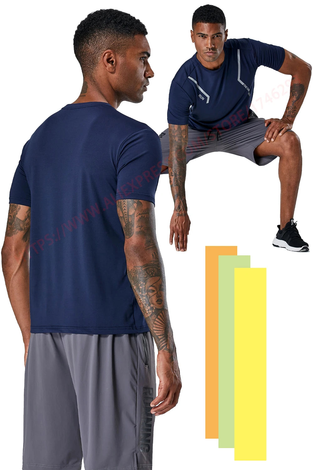 Men's Running Clothing: Quick-Dry, Short Sleeved, Breathable Mesh Training Shirt / Rungear
