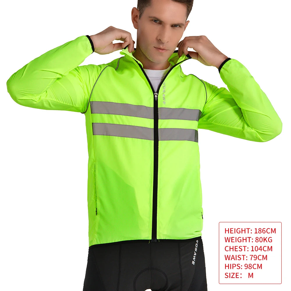 Men's Running Apparel: WOSAWE Ultralight Reflective Windproof Water Resistant Windbreaker / Rungear