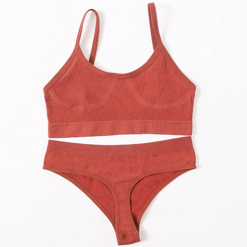 Women's Underwear Sets: U-Back, Push Up Bralette and Breathable Briefs / Rungear