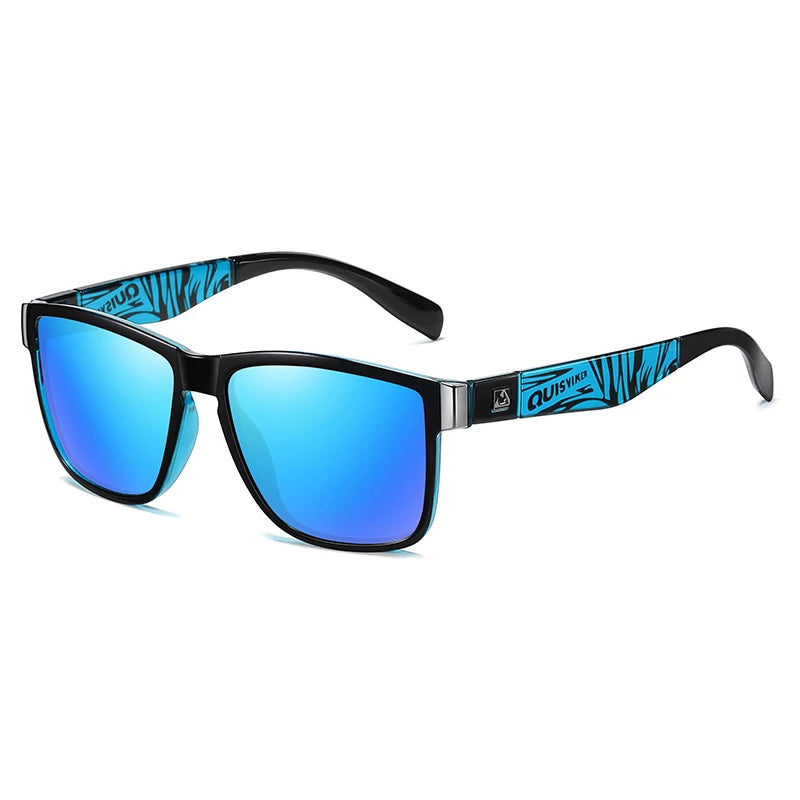 UV400 Mirrored Sport Sunglasses – Unisex Square Frame for Fishing, Hiking & Outdoor Sports