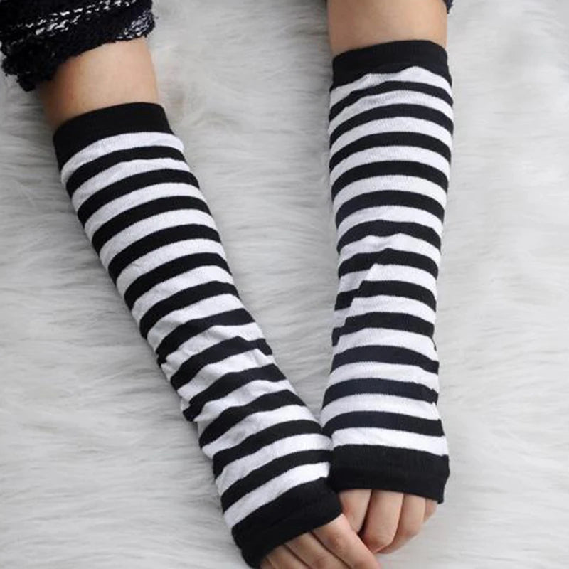 Running Winter Accessories: Knitted, Long Fingerless, Unisex Winter Arm Warmers for Outdoor Sports / Rungear