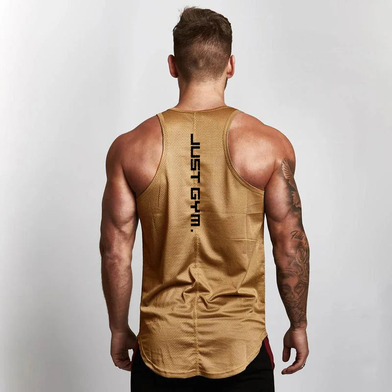 Brand Marathon/ Running Apparel: Mesh, Sleeveless, Workout Fitness Tank Top Sports Singlet / Rungear