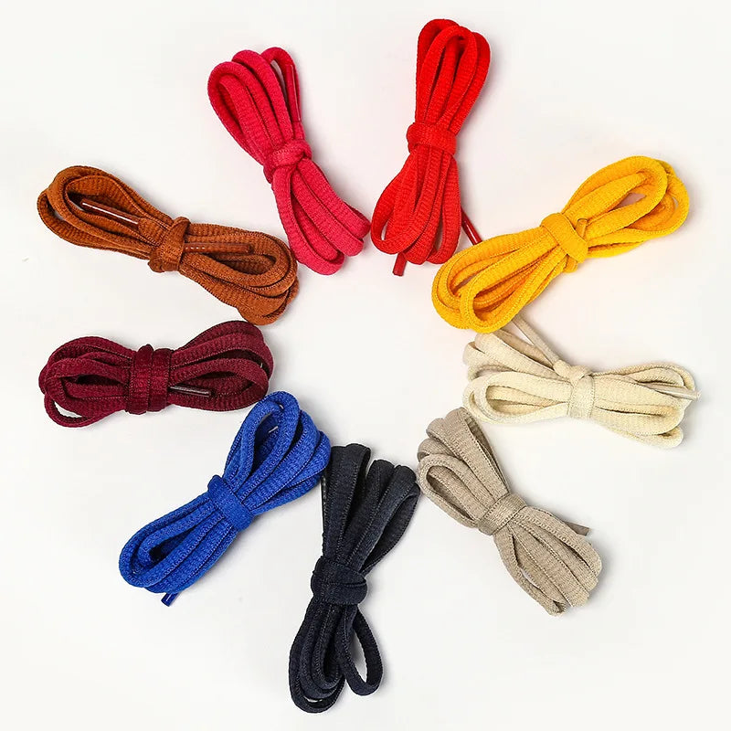 Sports Shoe Accessories: 1 Pair Adults Classic Oval, Half Round Athletic Shoelaces / Rungear