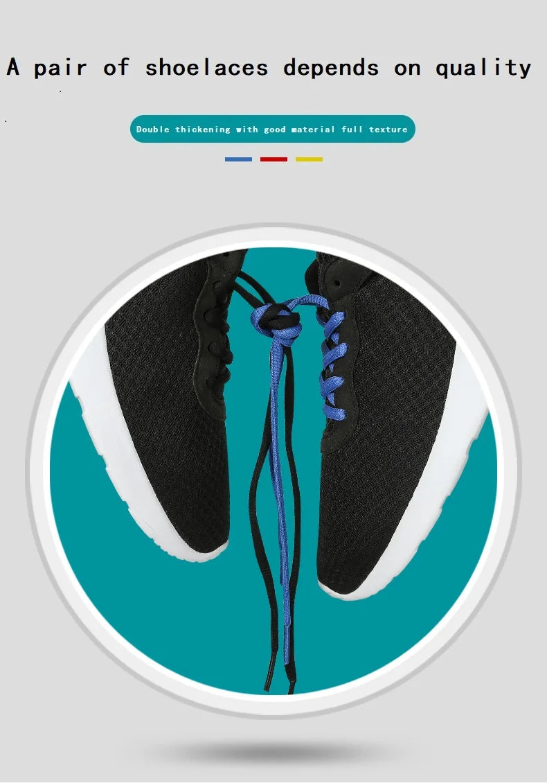 Classic Round Athletic Shoelaces | Oval Half-Round | Running, Hiking & Casual