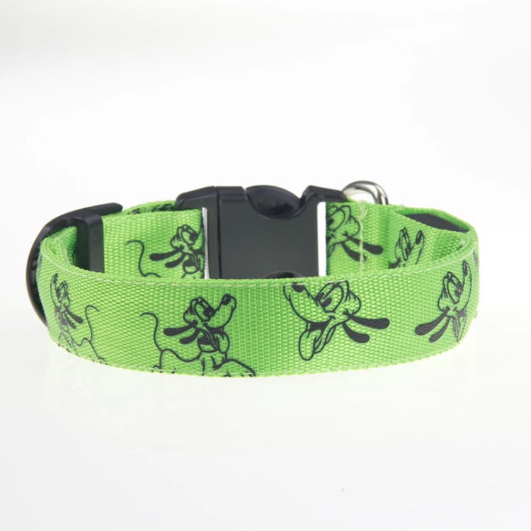 LED Luminous Dog Collar | Nylon Night Safety Collar with Breakaway Buckle