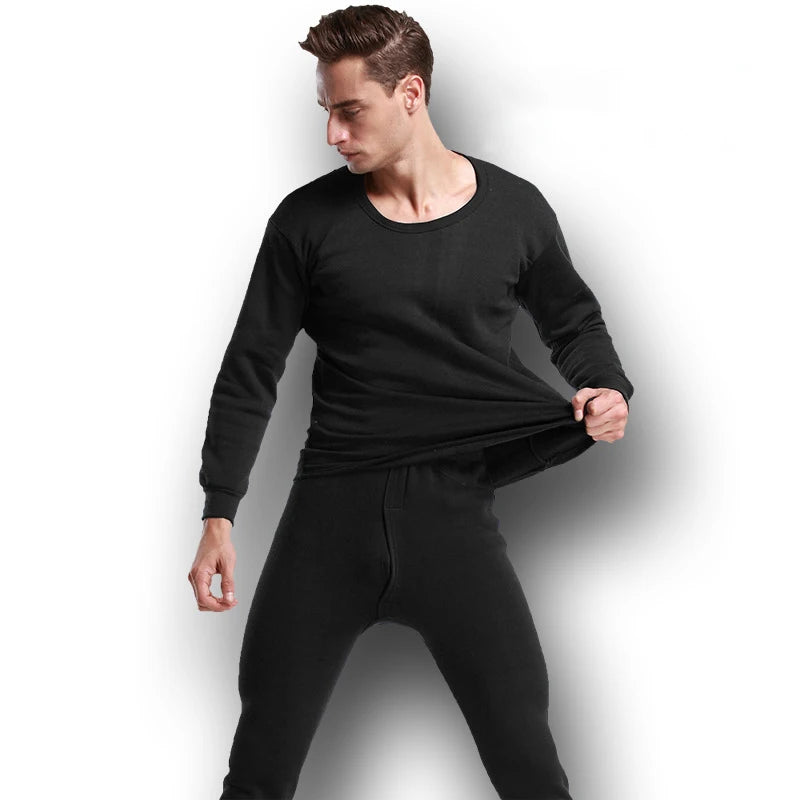 Men's Thermal Apparel: Winter Fleece ,Thick Thermal Long John Underwear Sets / Rungear