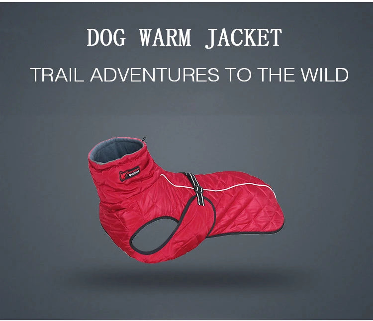 Dog Waterproof Reflective Winter Jacket | Warm Polyester Coat for Medium & Large Dogs | RUNGEAR
