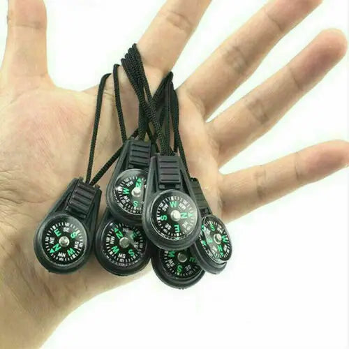 Mini Compass Pendants 20-Pack | Portable Navigation with Lanyard | RUNGEAR