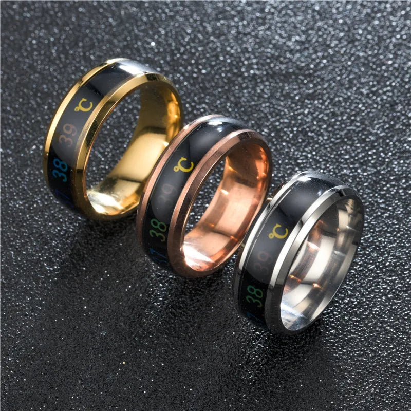 Tech Gear Accessories: Stainless Steel, Smart Sensor, Real-Time Body Temperature Rings / Rungear