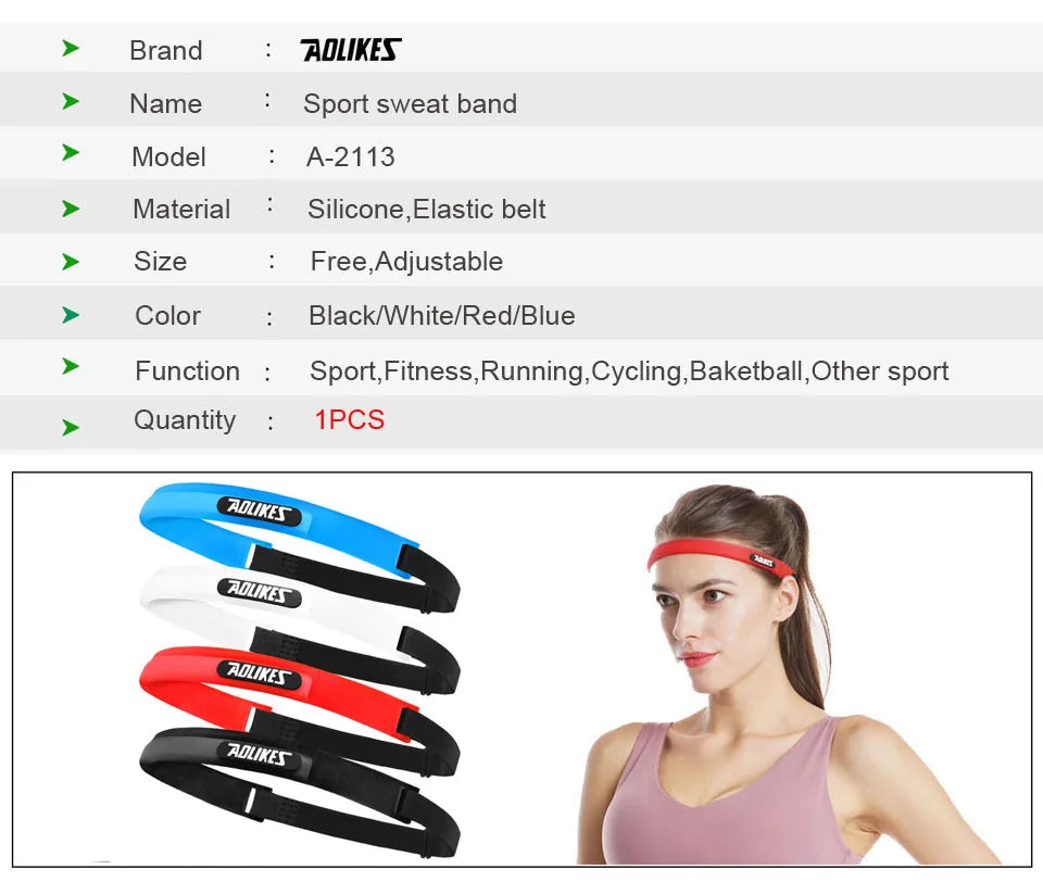 Anti-Slip Sports Headband – Absorbent Elastic Sweatband for Running, Yoga & Fitness | RUNGEAR