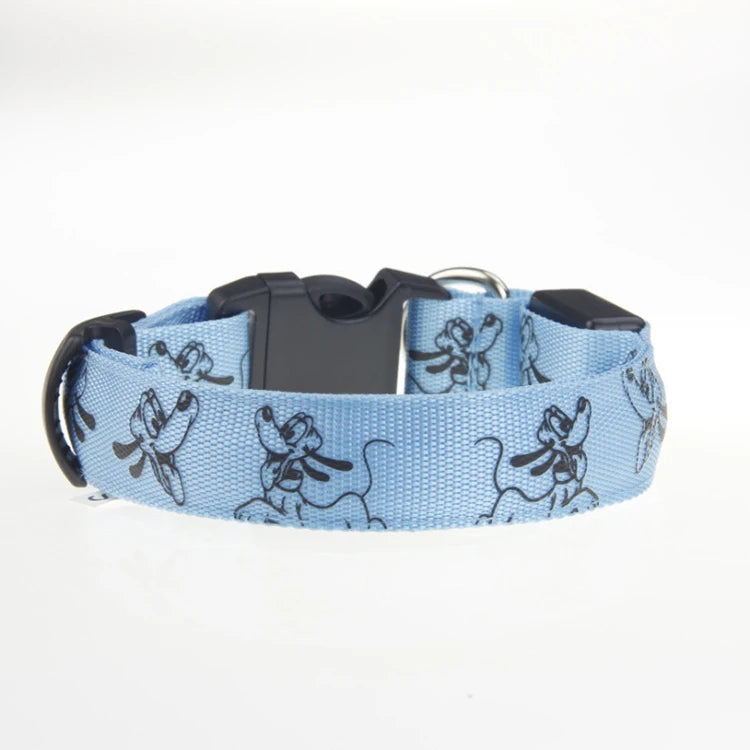 LED Luminous Dog Collar | Nylon Night Safety Collar with Breakaway Buckle
