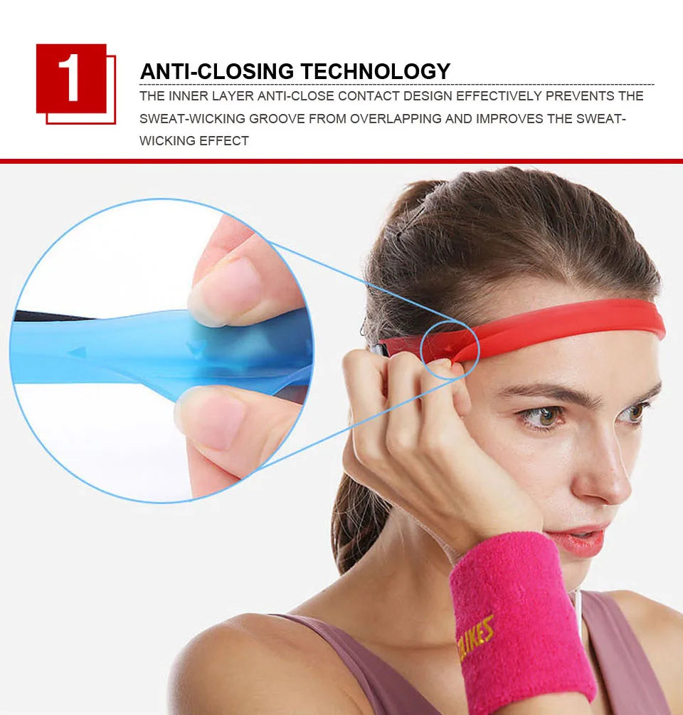 Anti-Slip Sports Headband – Absorbent Elastic Sweatband for Running, Yoga & Fitness | RUNGEAR