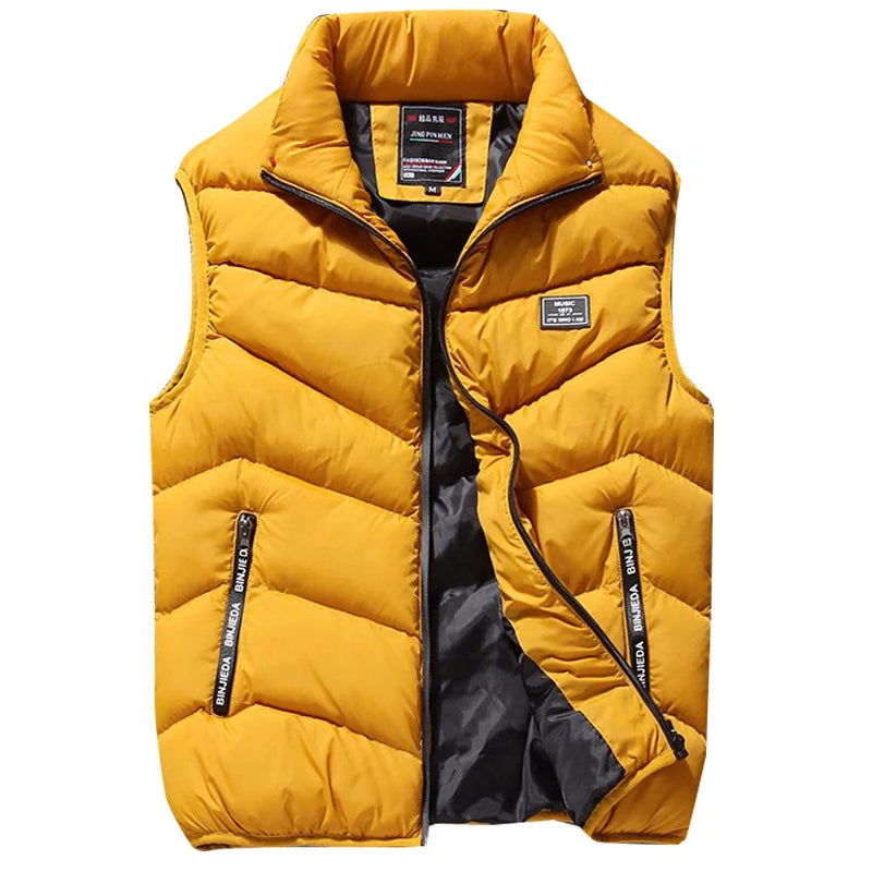 Men's Running And Trail Gear: Sleeveless Casual Thickened Winter Jacket Up To 8XL / Rungear
