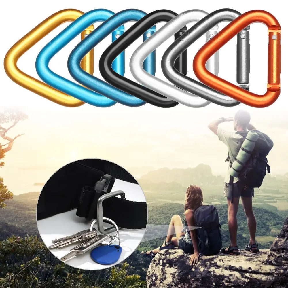 Trail Gear Accessories: Triangle/Square Carabiners With Snap Clip Hook Kettle Buckle / Rungear