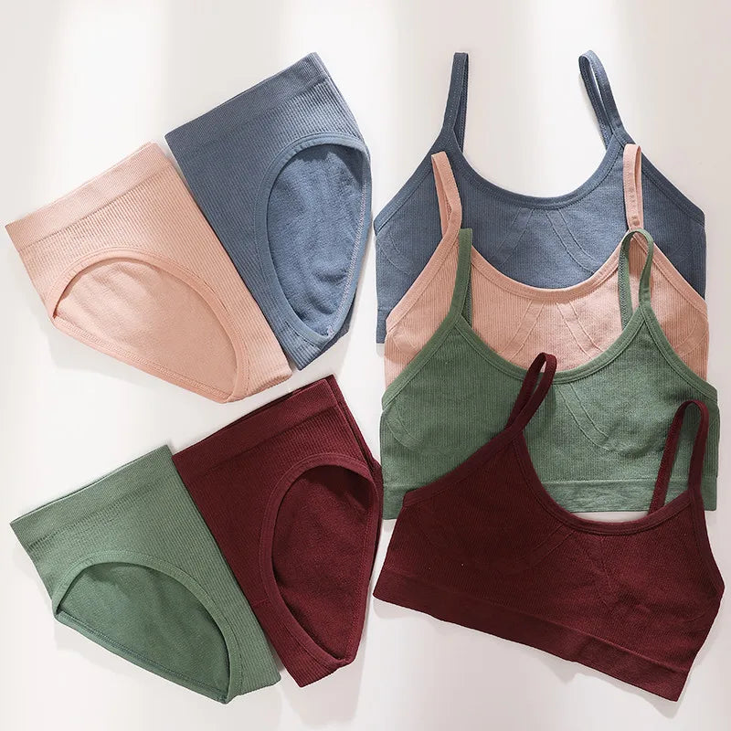 Women's Underwear Sets: U-Back, Push Up Bralette and Breathable Briefs / Rungear