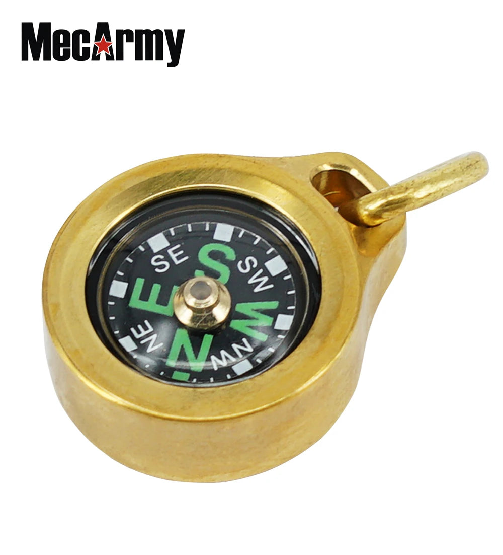 Running Trail Gear: MecArmy Brass CMP Navigational Compass For Outdoors with Lanyard / Rungear