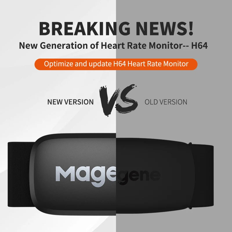 Magene H64 Heart Rate Monitor with Chest Strap – Dual Mode ANT+ & Bluetooth for Cycling, Running & Wahoo/Garmin Compatibility | RUNGEAR