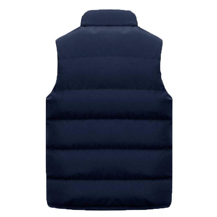 Men's Jacket Apparel: Warm, Waterproof, Winter Sleeveless Zipper Coat With Stand-Up Collar / Rungear