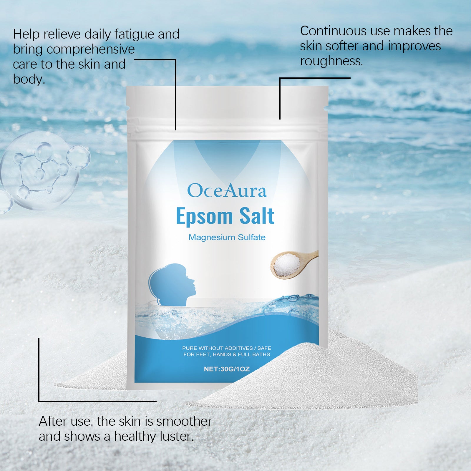 Pure Epsom Salt Recovery Soak | Magnesium Sulfate Bath Salts for Muscle Relief