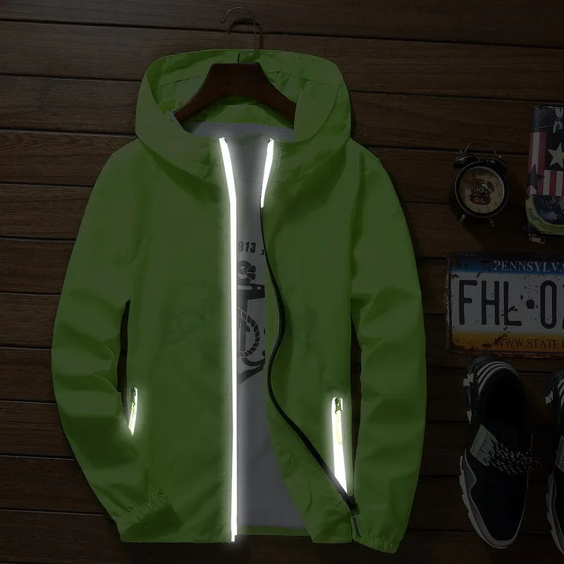 Men's Running Apparel: Long Sleeved ,Breathable, Quick-Drying Reflective Windbreaker / Rungear
