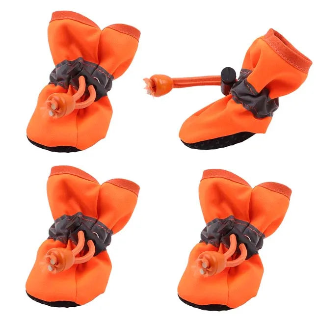 Warm Anti-Slip Cotton Dog Shoes & Socks | Thick Protective Boots for Small Dogs & Cats | Set of 4 | RUNGEAR