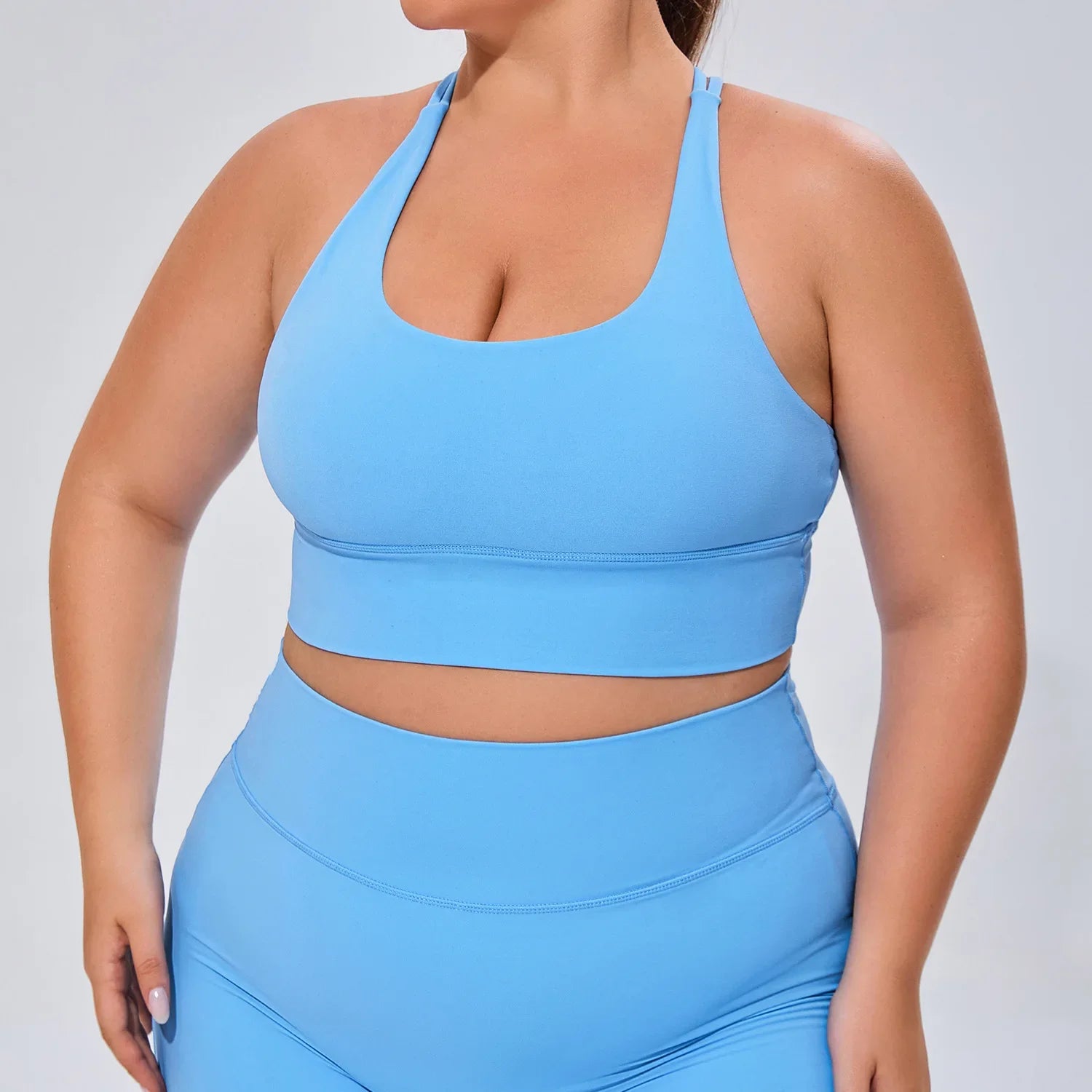 Plus Size Women's Running Apparel: Quick-Dry, Comfortable, High Stretch, Breathable Sports Bra And High Stretch Breathable Leggings / Rungear