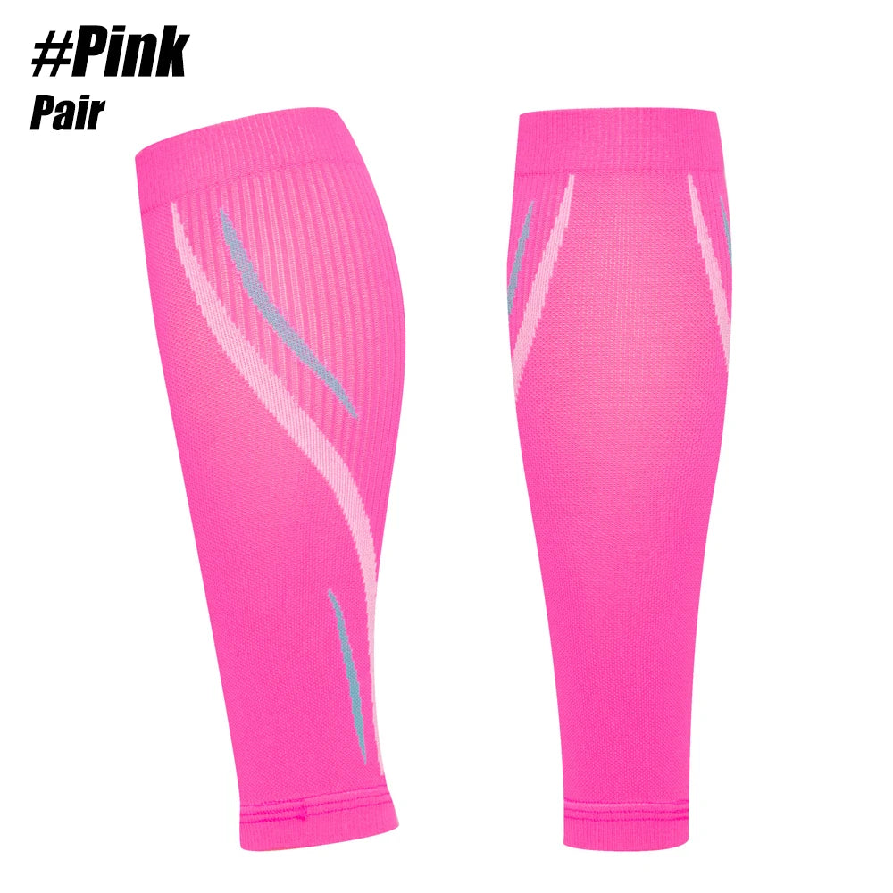 Running Compression Gear: 1Pair Calf Compression Sleeves for Men & Women (20-30mmhg) for Running, Cycling, Shin Splints Support / Rungear