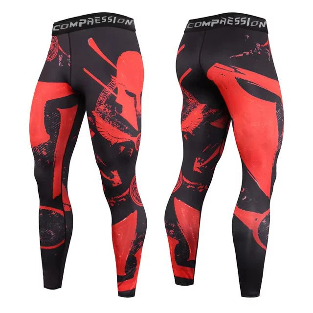 Men's Compression Apparel: Casual Compression Workout Sports Leggings Pants / Rungear